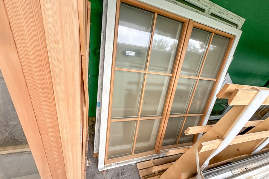 Kunststoff/Alu Terrassentür Aluplast, 2-flügelig, ca. 4,3 m2